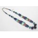 Tibetan Silver Necklace Beaded Turquoise Lapis Lazuli Gem Stone Handmade C 330
